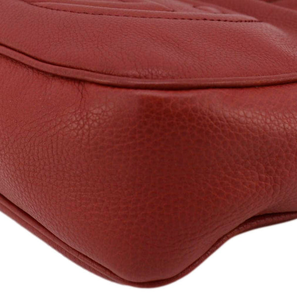 GUCCI Soho Disco Leather Crossbody Bag Red 308364