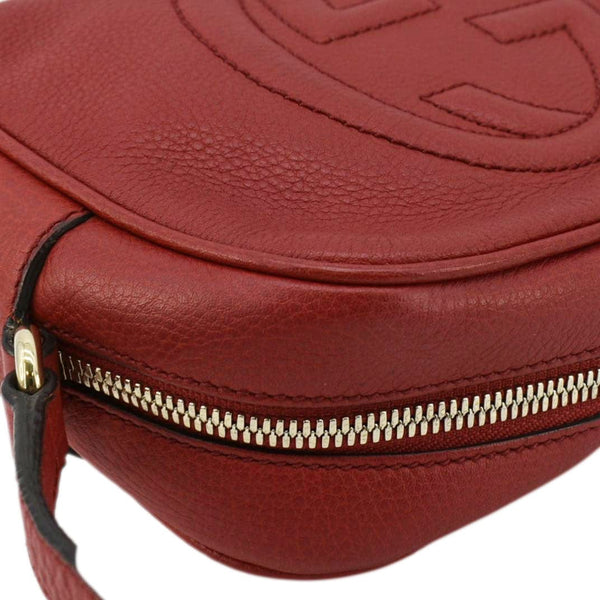 GUCCI Soho Disco Leather Red Crossbody Bag  corner look