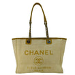 CHANEL Deauville Straw Raffia Tote Bag Yellow