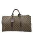 LOUIS VUITTON Keepall 50 Damier Ebene Travel Bag Brown