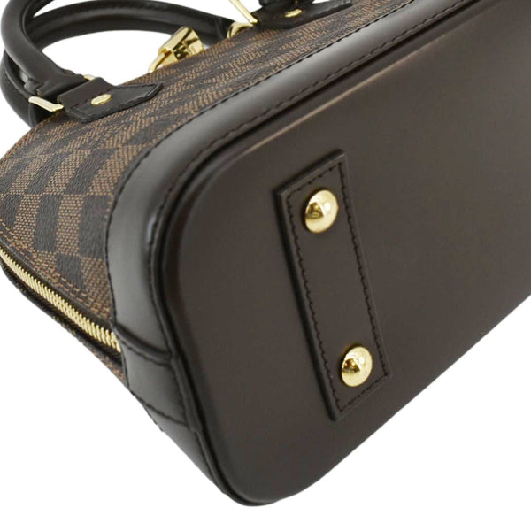LOUIS VUITTON Alma BB Damier Ebene Satchel Bag Brown