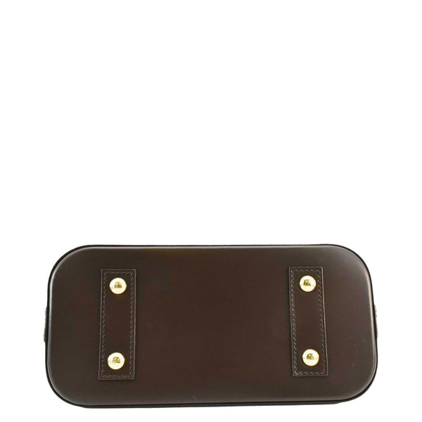 LOUIS VUITTON Alma BB Damier Ebene Satchel Bag Brown