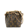 LOUIS VUITTON Monogram Nano Noe Monogram Canvas Crossbody Bag Brown