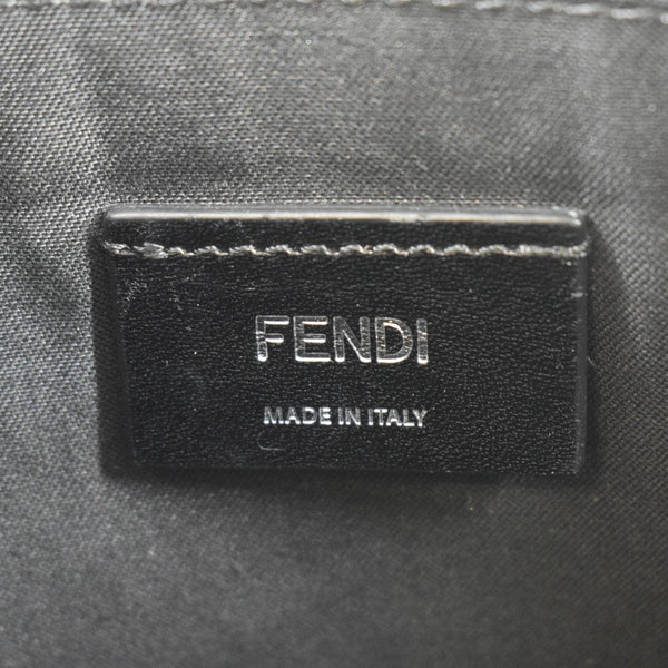 FENDI Leather Clutch Zip Pouch Black