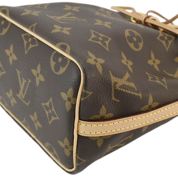 LOUIS VUITTON Monogram Nano Noe Monogram Canvas Crossbody Bag Brown