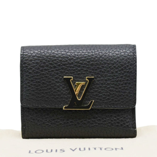 LOUIS VUITTON Capucines XS Taurillon leather Wallet Black