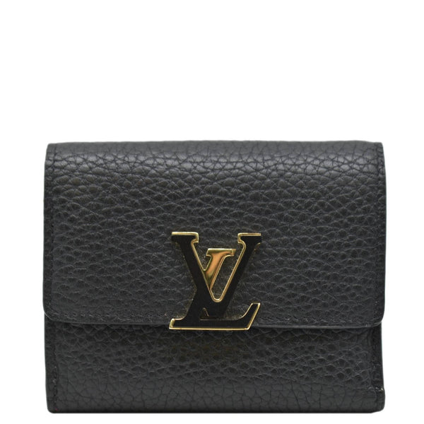 LOUIS VUITTON Capucines XS Taurillon leather Wallet Black