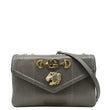 GUCCI Medium Leather Chain Shoulder Bag Grey front look