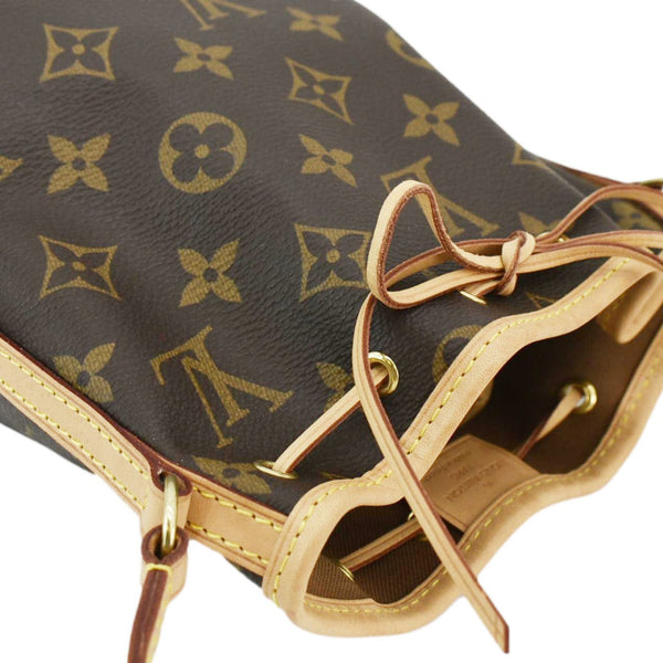LOUIS VUITTON Monogram Nano Noe Monogram Canvas Crossbody Bag Brown