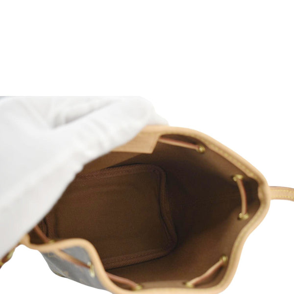 LOUIS VUITTON Monogram Nano Noe Monogram Canvas Crossbody Bag Brown