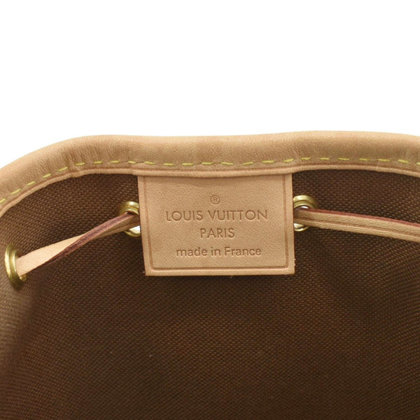 LOUIS VUITTON Monogram Nano Noe Monogram Canvas Crossbody Bag Brown