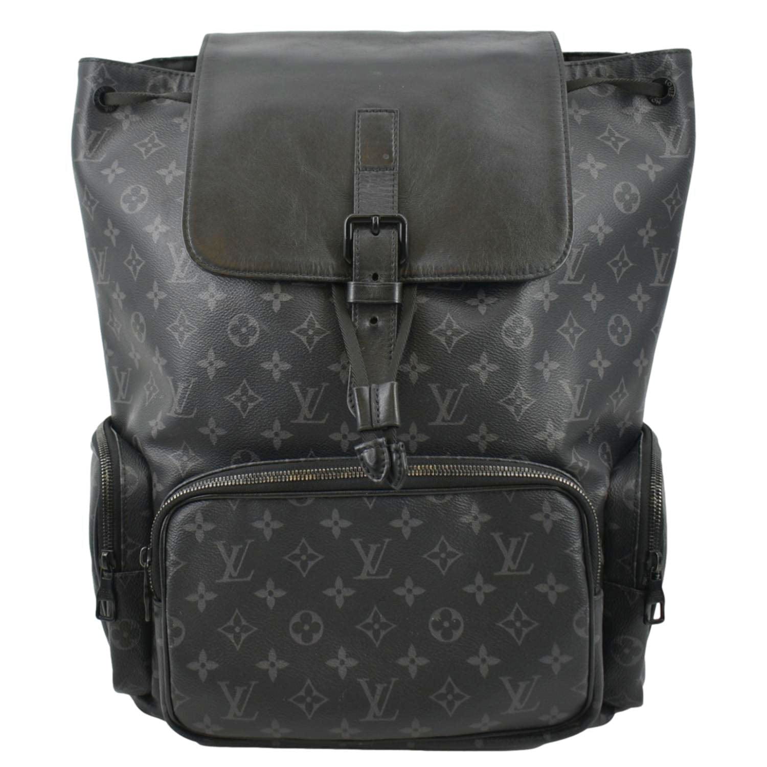 Louis Vuitton Trio Mnogram Eclipse Backpack Bag Black