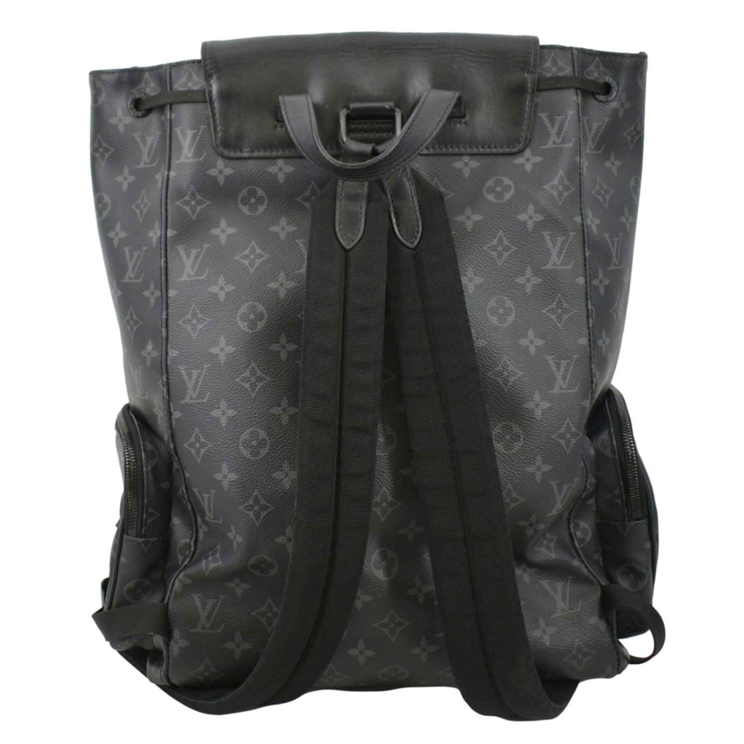 louis vuitton backpack trio eclipse monogram eclipse LOUIS VUITTON Trio Mnogram Eclipse Backpack Bag Black