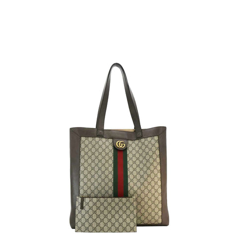 GUCCI Ophidia Soft Large GG Supreme Web Canvas Tote Bag Beige 519335