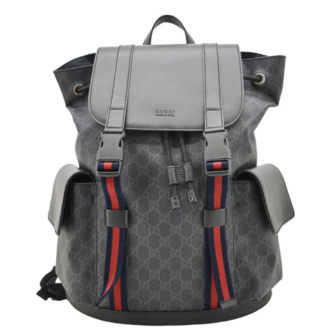 GUCCI GG Supreme Canvas Backpack Black 495563
