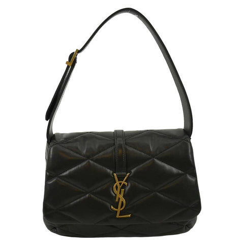 YVES SAINT LAURENT LE 57 Quilted Leather Hobo Bag Black