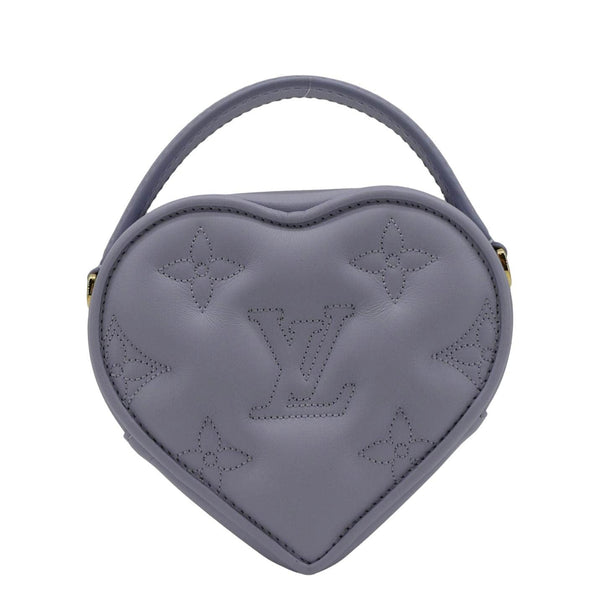 LOUIS VUITTON Pop My Heart Monogram Leather Shoulder Bag Purple back look