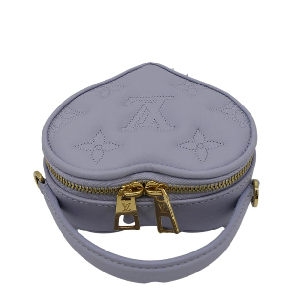 LOUIS VUITTON Pop My Heart Monogram Leather Shoulder Bag Purple upper look