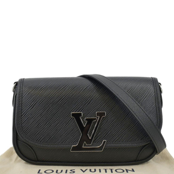 LOUIS VUITTON Buci Epi Grained Leather Shoulder Bag Black