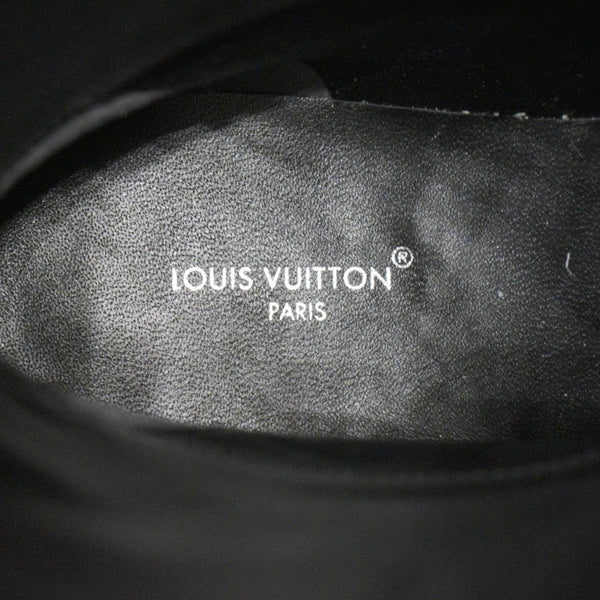 LOUIS VUITTON Westside Flat High Leather Boot Noir Black