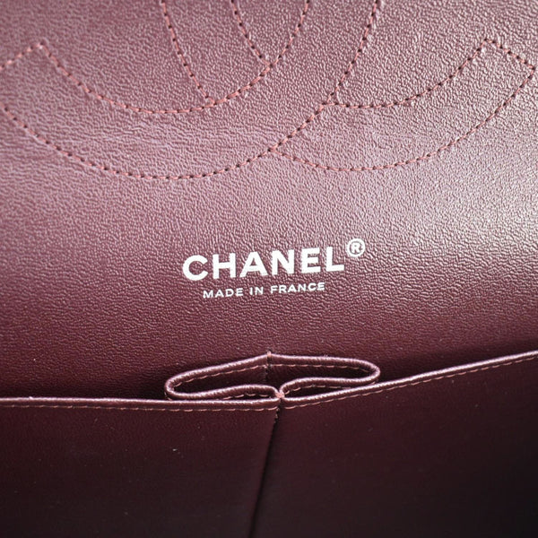 CHANEL Classic Jumbo Double Flap Quilted Caviar Leather Shoulder Bag Black