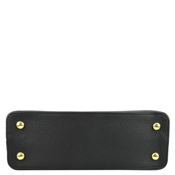 LOUIS VUITTON CapucinesTaurillon Satchel bag Black Leather with lower side