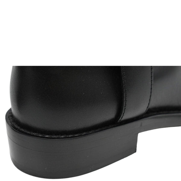 LOUIS VUITTON Westside Flat High Leather Boot Noir Black