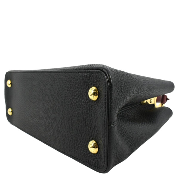 LOUIS VUITTON CapucinesTaurillon Satchel bag Black Leather with left  lower side view