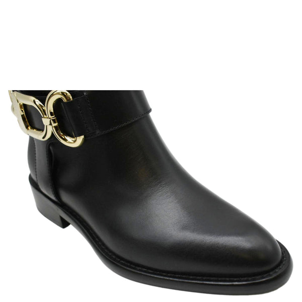 LOUIS VUITTON Westside Flat High Leather Boot Noir Black