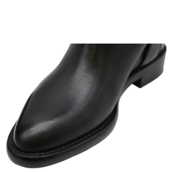 LOUIS VUITTON Westside Flat High Leather Boot Noir Black