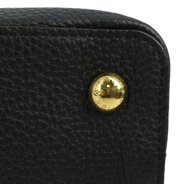 LOUIS VUITTON CapucinesTaurillon Satchel bag Black Leather  with botton