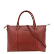 GUCCI Microguccissima Leather Tote Bag Red 449655