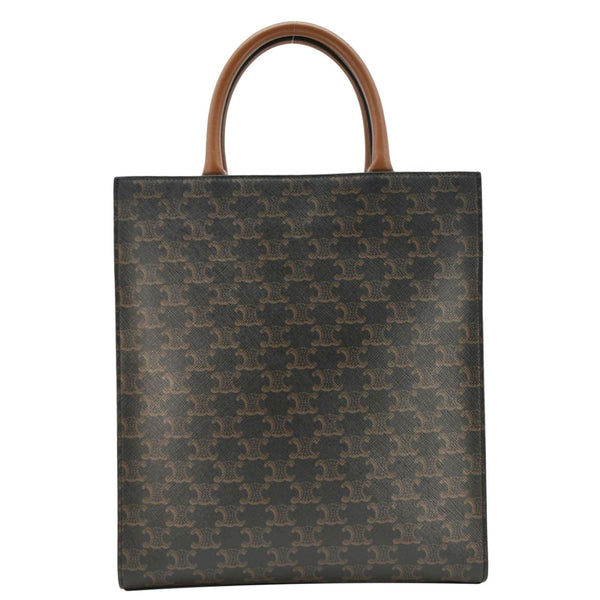 CELINE Triomphe Vertical Cabas Small Canvas Shoulder Bag Black