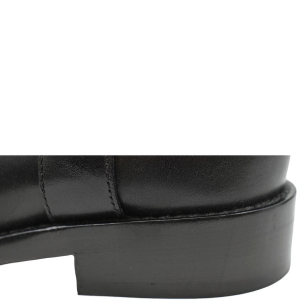 LOUIS VUITTON Westside Flat High Leather Boot Noir Black