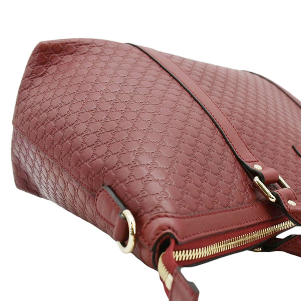 GUCCI Microguccissima Leather Tote Bag Red 449655