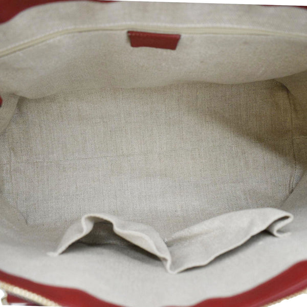 GUCCI Microguccissima Leather Tote Bag Red 449655