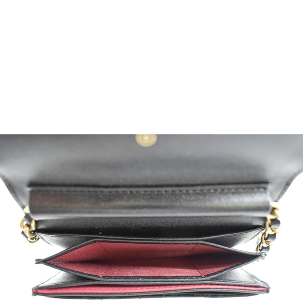 CHANEL Pearl Mini Quilted Leather Top Handle Shoulder Bag Black