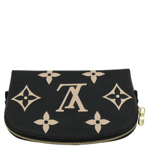 LOUIS VUITTON Monogram Empreinte leather Cosmetic Pouch Bicolor