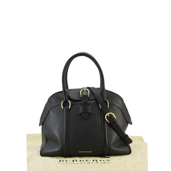 BURBERRY Milverton Medium Leather Tote Bag Black