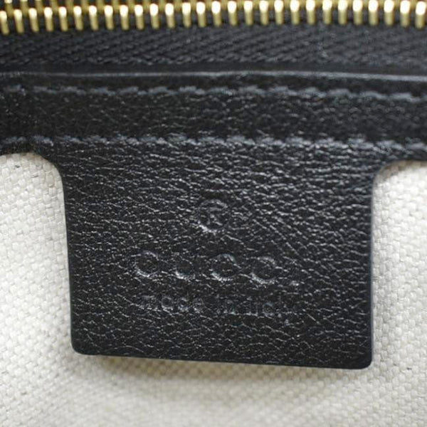 GUCCI Small GG Leather Top Handle Shoulder Bag Black 675791