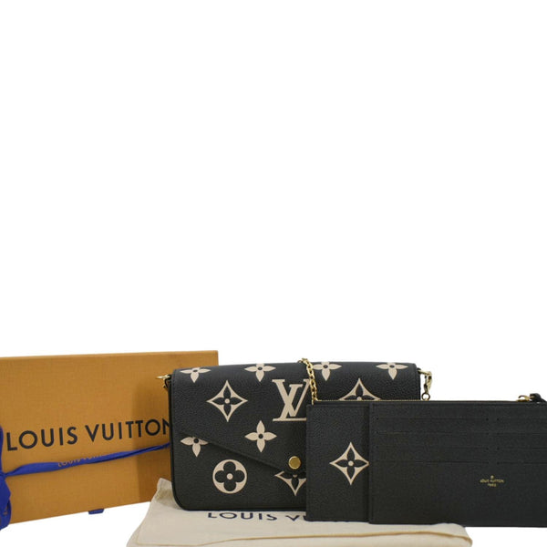 LOUIS VUITTON Felicie Pochette Monogram Empreinte Crossbody Bag Bicolor