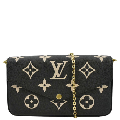LOUIS VUITTON Felicie Pochette Monogram Empreinte Crossbody Bag Bicolor