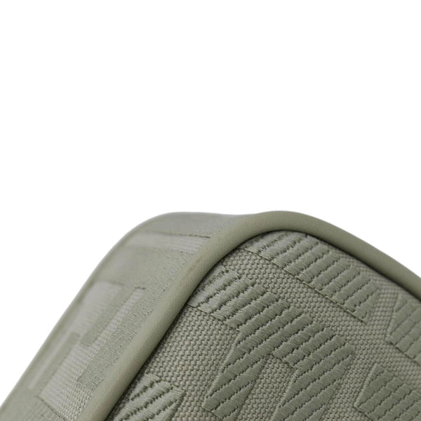 FENDI Baguette FF Canvas Chain Shoulder Bag Mint Green