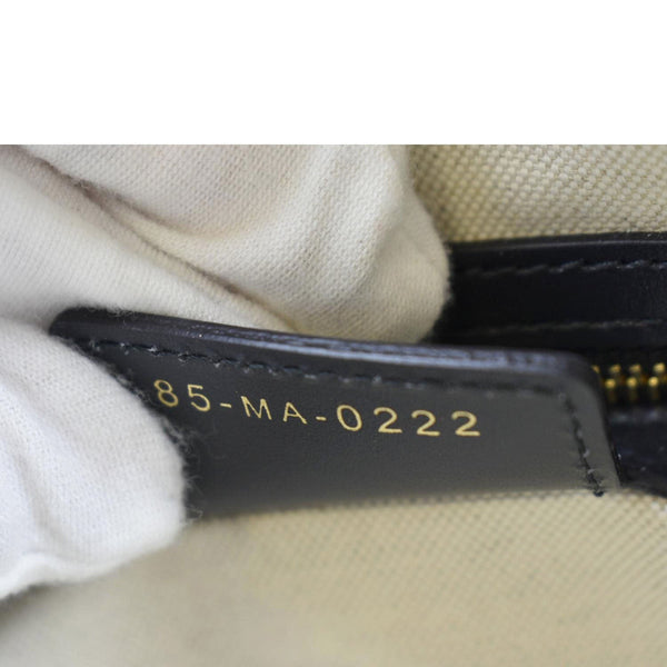 CHRISTIAN DIOR Vibe Zip Bowling Medium Leather Shoulder Bag Navy Blue