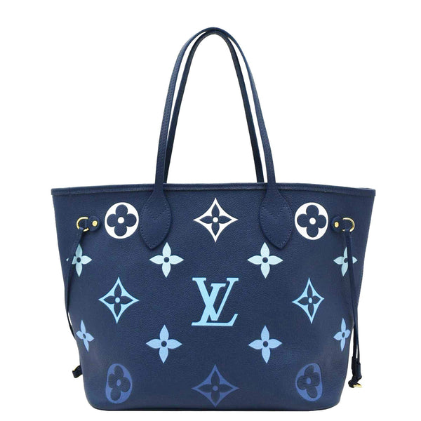 LOUIS VUITTON Neverfull MM Tote Bag Gradient Blue back look