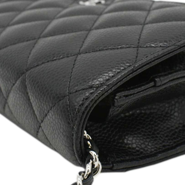CHANEL WOC Quilted Leather Caviar Crossbody Bag Black