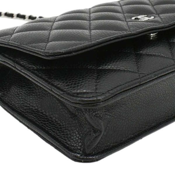 CHANEL WOC Quilted Leather Caviar Crossbody Bag Black