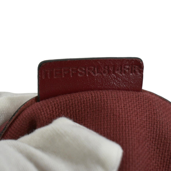 BURBERRY Alchester Bowling Leather Satchel Shoulder Bag Red
