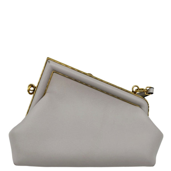 FENDI First Small Bag Light Gray back look