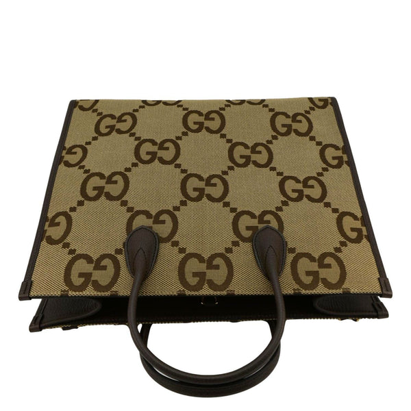 GUCCI Jumbo GG Canvas Tote Shoulder Bag Beige 678839